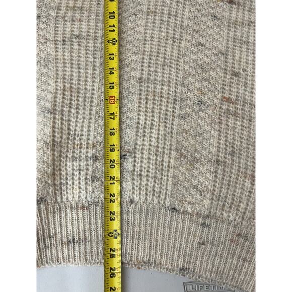 Pendleton Virgin Wool Sweater L Grandpa Cabincore Speckled Fisherman Knit - Picture 12 of 14